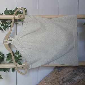 Express Gold Halter Top